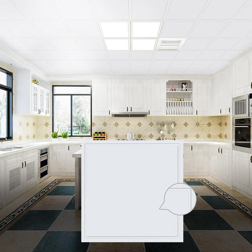 客餐廳集成吊頂效果圖-新式鋁蜂窩大板吊頂效果圖