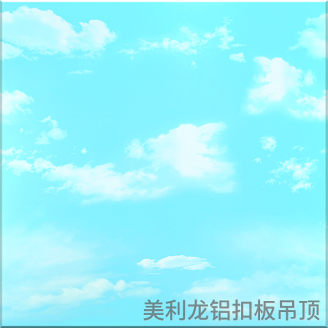 藍(lán)天白云彩涂辦公室鋁扣板 藍(lán)天白云彩涂辦公室鋁扣板